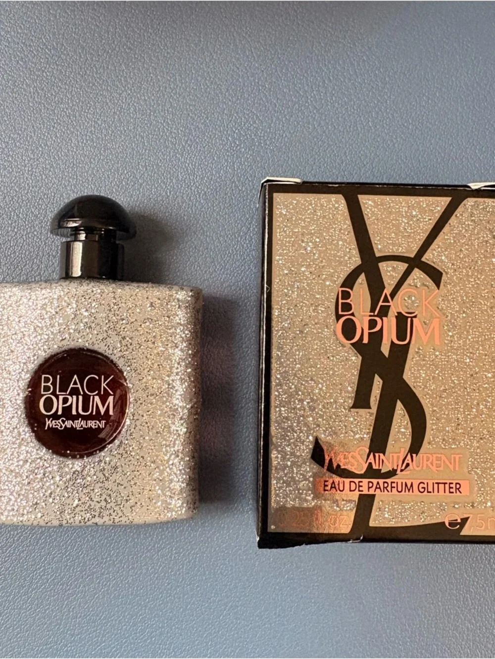 New YVES SAINT LAURENT Black Opium Eau de Parfum Glitter Perfume .25 oz - Picture 1 of 2